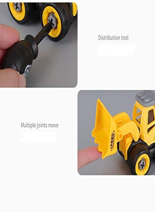 MUMMAMIA Toddlers & Kids Construction Vehicles Set|4 Pack Diy Take Apart Toys Construction Cars Set For 3|4|5|6|7 Year Olds (Earth Moving Trucks)|Multicolor - Image 4